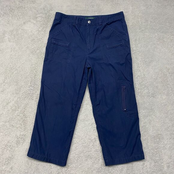 Lauren Ralph Lauren Pants - Lauren Ralph Lauren Pants Womens 8‎ Blue Cropped Cotton Hiking Camping Pockets